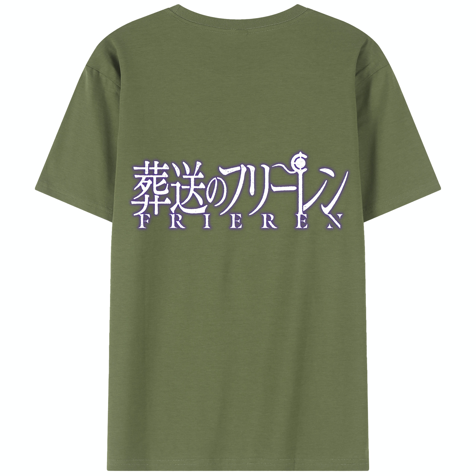 （画像用） 葬送のフリーレン Frieren 綿100％半袖Tシャツ（背面プリント）